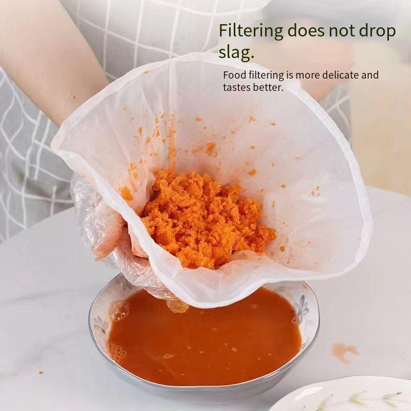 Oval-shaped Nylon Filter Bag Wine and Soy Milk Filter Screen Juice and Vegetable Juice Dumpling Filling Water Dispenser for H6