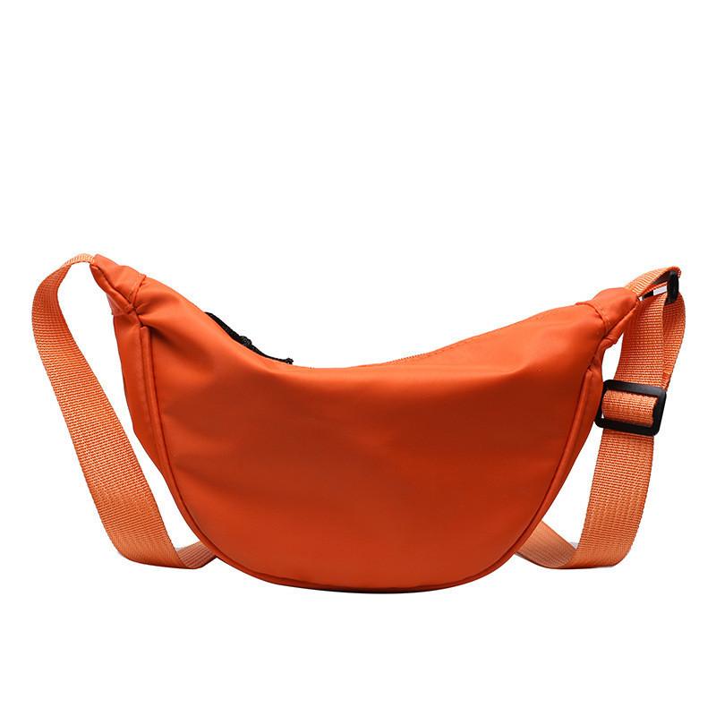 Fresh And Sweet Style Nylon Crossbody Bag Women's 2024 New Dumpling Bag Casual Large Shoulder Bag Underarm Simple Single-shoulder Cloth Bag