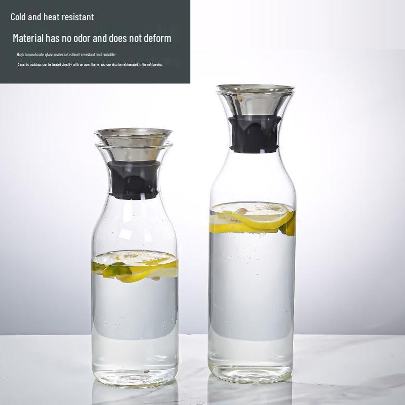 Diller Heat-Resistant Glass Water Pitcher with Lid