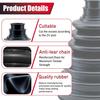 Upgrade 2PCS CV Boot CV Axle Boot Thickened Neoprene Rubber Material With 4 Stainless Steel Clamps & 6 Cable Ties Universal CV Joint Boot Fits Shaft