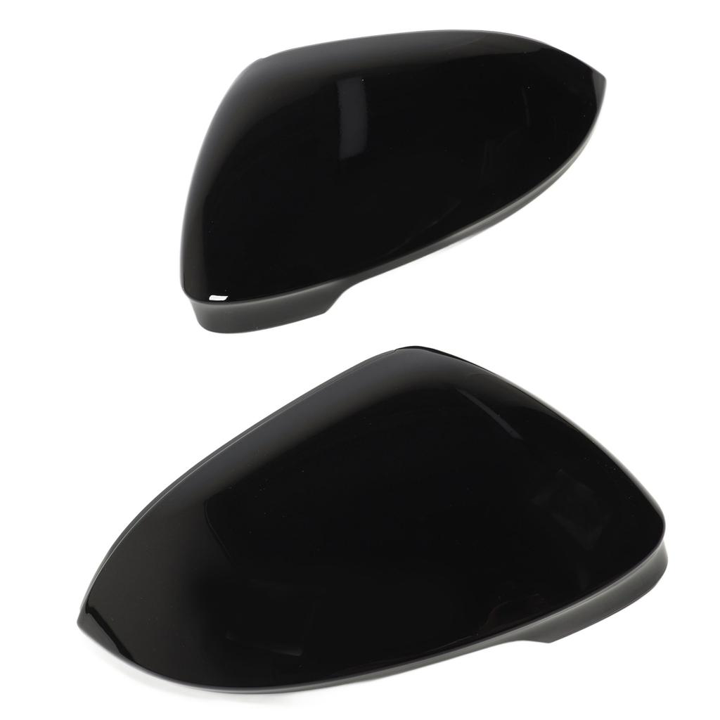 2PCS Rearview Mirror Cover Bright Black Smooth Texture Door Side Mirror Cap Housing Fit For ID3 Mk8 2020+