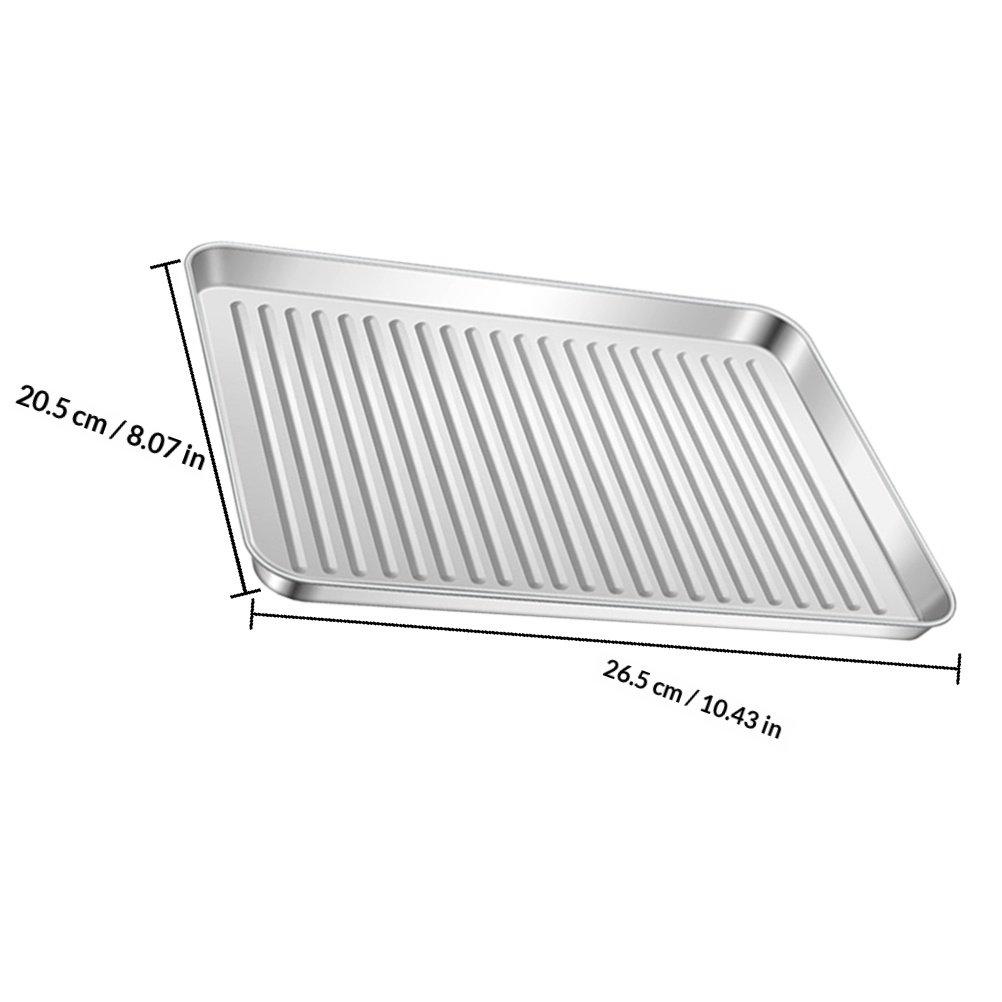 Stainless Steel Baking Pan Large Capacity High Low Temperature Resistance Non-Stick Reusable Kitchen Essential for Pizza