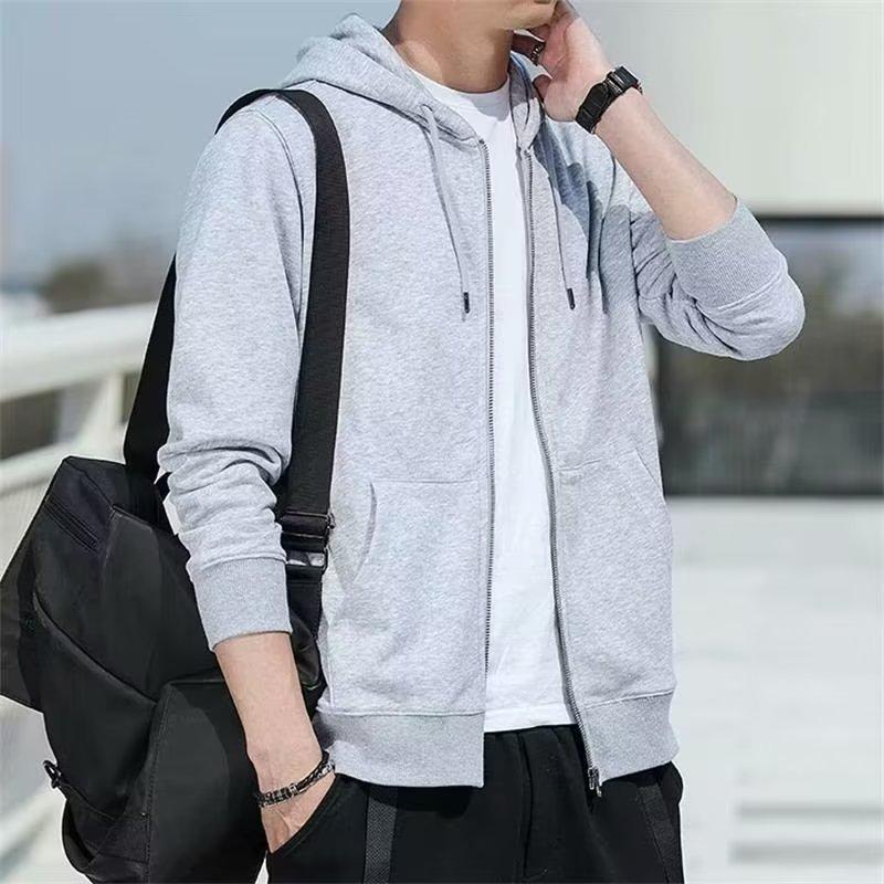 Мужской модный весенне-осенний кардиган-куртка свободного кроя с длинным рукавом и капюшоном 3XL