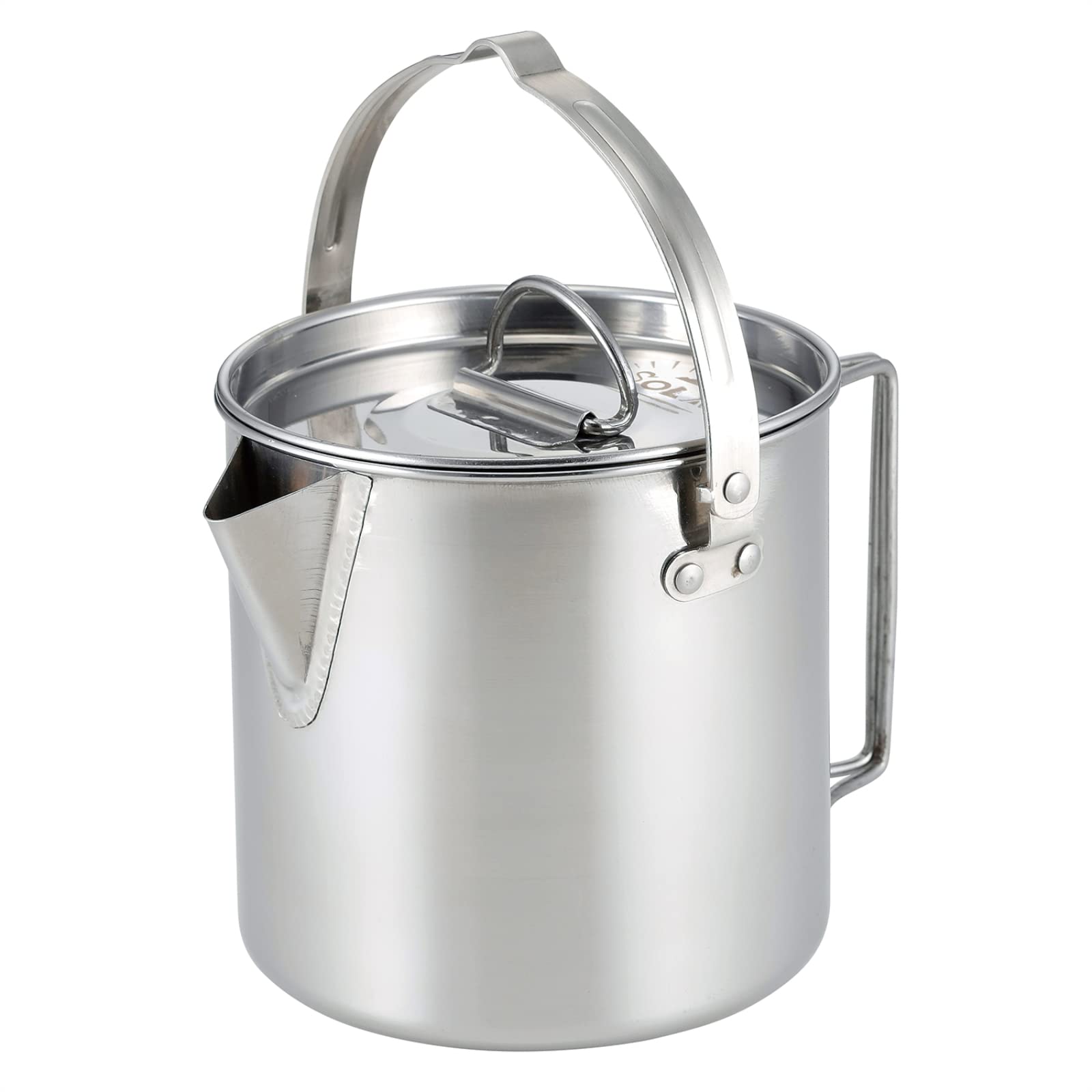

Kakusei SOLA Stainless Steel Kettle Cooker Pot with Full Suitable Gas Cartridge Marked and Bag Ideal for Outdoor Camping PP-06 1.2L Capacity, 0.7L
