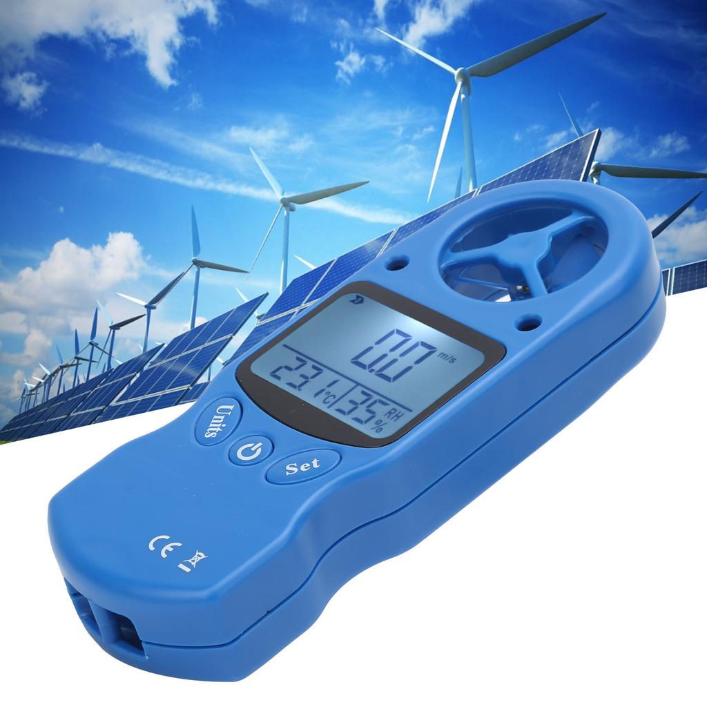 Mini Handheld Digital Anemometer Wind Speed Meter 0 30m s Temperature Gauge Tester