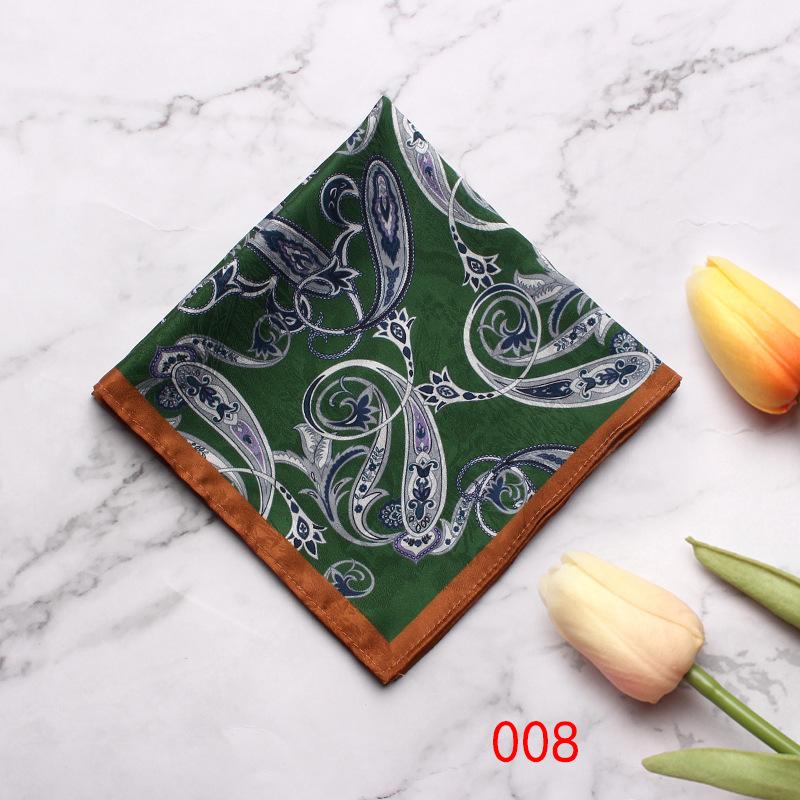 

Весенний принт мужской костюм карманное полотенце полиэстер шелк большой цветок ретро костюм большое квадратное полотенце нагрудное полотенце