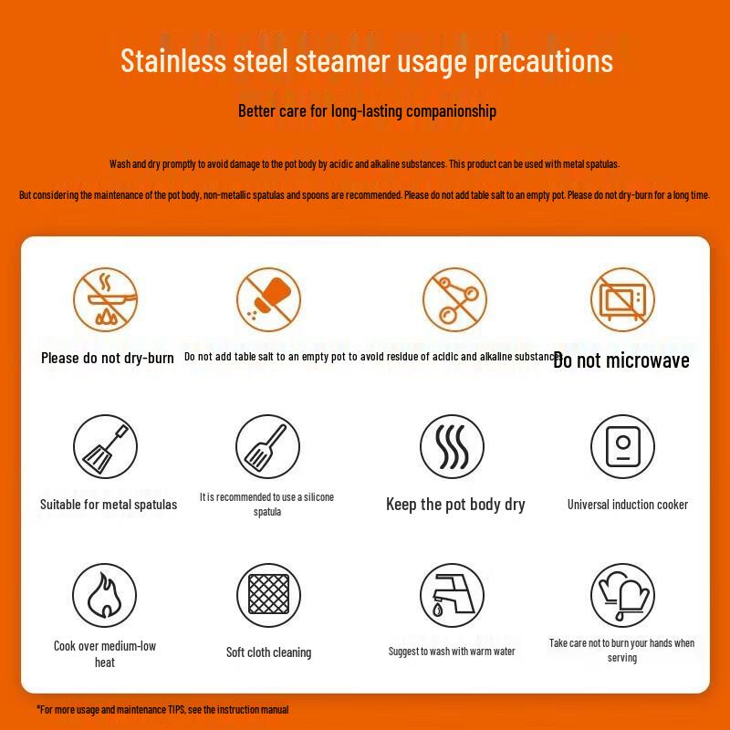 SUPOR 30cm 304 Stainless Steel Steamer Pot