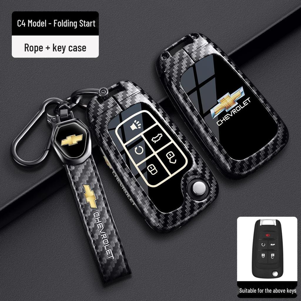 Chevrolet Schlüsselabdeckung für Cruze, Cavalier, Malibu XL, Equinox, Trax (Kohlefaser)