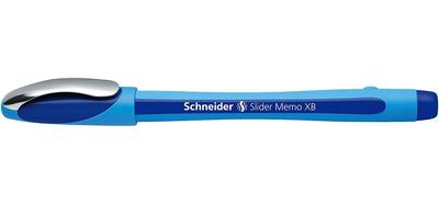 Schneider Slider Memo XB Kugelschreiber, Extra Stark, 3er-Pack, Blaue Tinte, SM150203