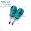 Stubby Double-Ended Phillips/Slotted Screwdriver, Extra Durable.