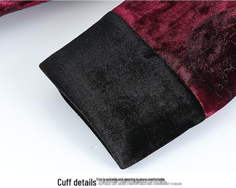 Mom's Winter 2025 Gold Velvet Fur Collar Jacket - Plus Velvet Thickened Cotton Top for Middle-Aged & Elderly Women.