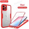 Coque Transparente Intégrale 360 Avant+Arrière Shelluxe Pour iPhone 16 15 14 Plus 13 12 11 Pro Max Silicone Antichoc Double Face