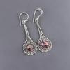 Lovely Black Rhodonite Gemstone Jewelry, 925 Sterling Silver Earrings, Handmade Rhodonite Silver Earrings Gift For Women