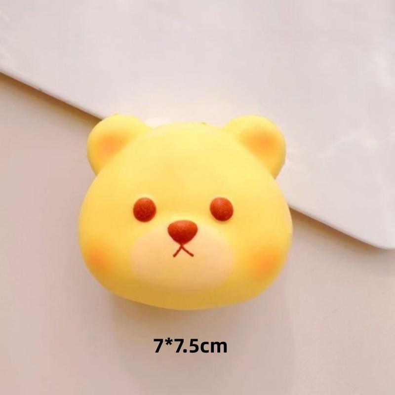 1Pcs Super-Soft Cream Bear Pu Slow-Rebound Pinch Fidget Toy Creative Stress-Relief Squishy Toy Cute Bear Squeeze Sensory Fidget