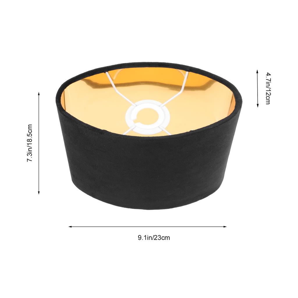 Oval Lamp Shades Table Lamp Cover White Golden Lining E27 Simple Cloth Light Cover Durable Lampshade Bedroom Living Room Office