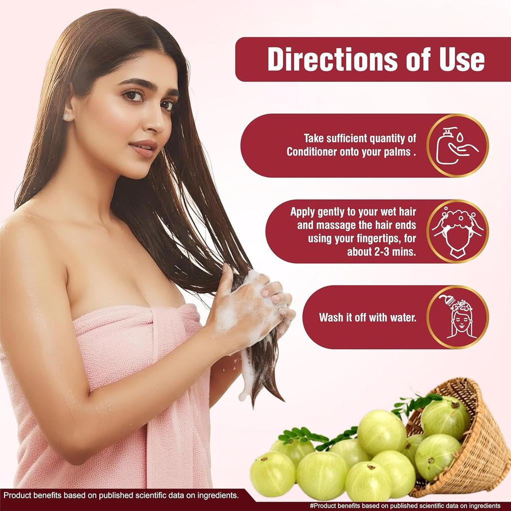 Multani Naturals Amla & Bhringraj Hair Conditioner 270 ml Pack Of 1 For Strong Shiny Smooth Hair Nourishing Herbal Care
