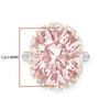 Pink Ice Diamond Women Ring Cushion Cut Yellow Pigeon Egg High Carbon Solitaire Fashion Jewelry
