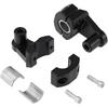 Pivoting Handlebar Clamp Risers 2 Inch Universal Motorcycle for 7/8" (22mm) and 1/8" (28mm) Pivot Handlebar Risers (Black)