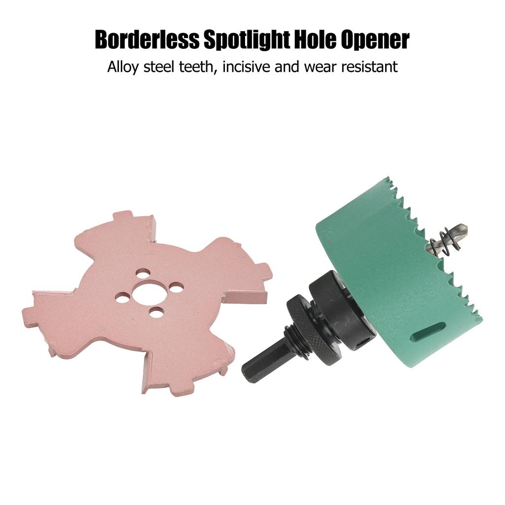 Borderless Spotlight Hole Opener Hex Shank Center Positioning Drill Counterslot Hole Tool Set