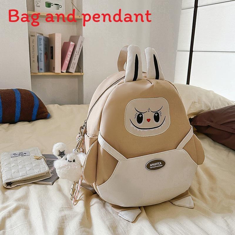 Rabbit Cute Cartoon Pattern Student Backpack With Pendant For Going Out