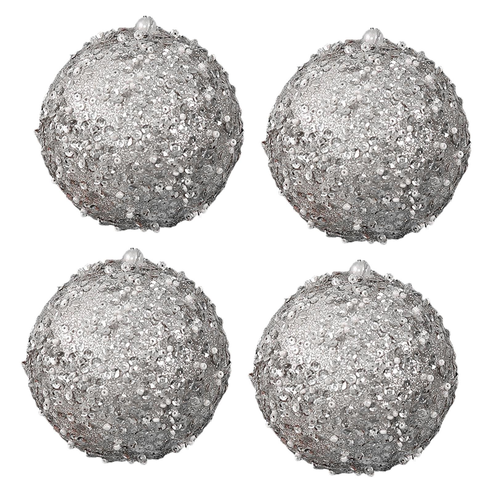 4x Christmas Ball Ornaments Christmas Tree Decorations Tree Ornaments for Indoor Hotel Restaurant Festivals Engagement