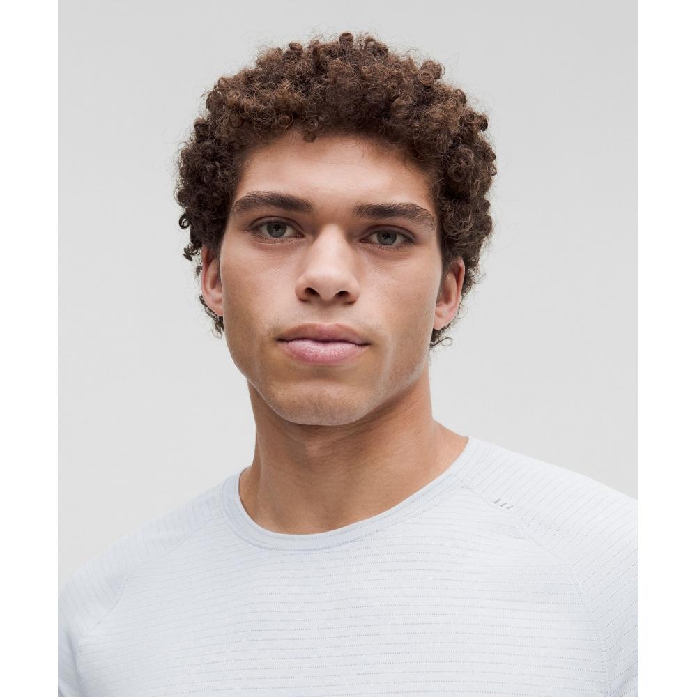 Lululemon License To Train Short Sleeve Shirt Heathered Starch Blue