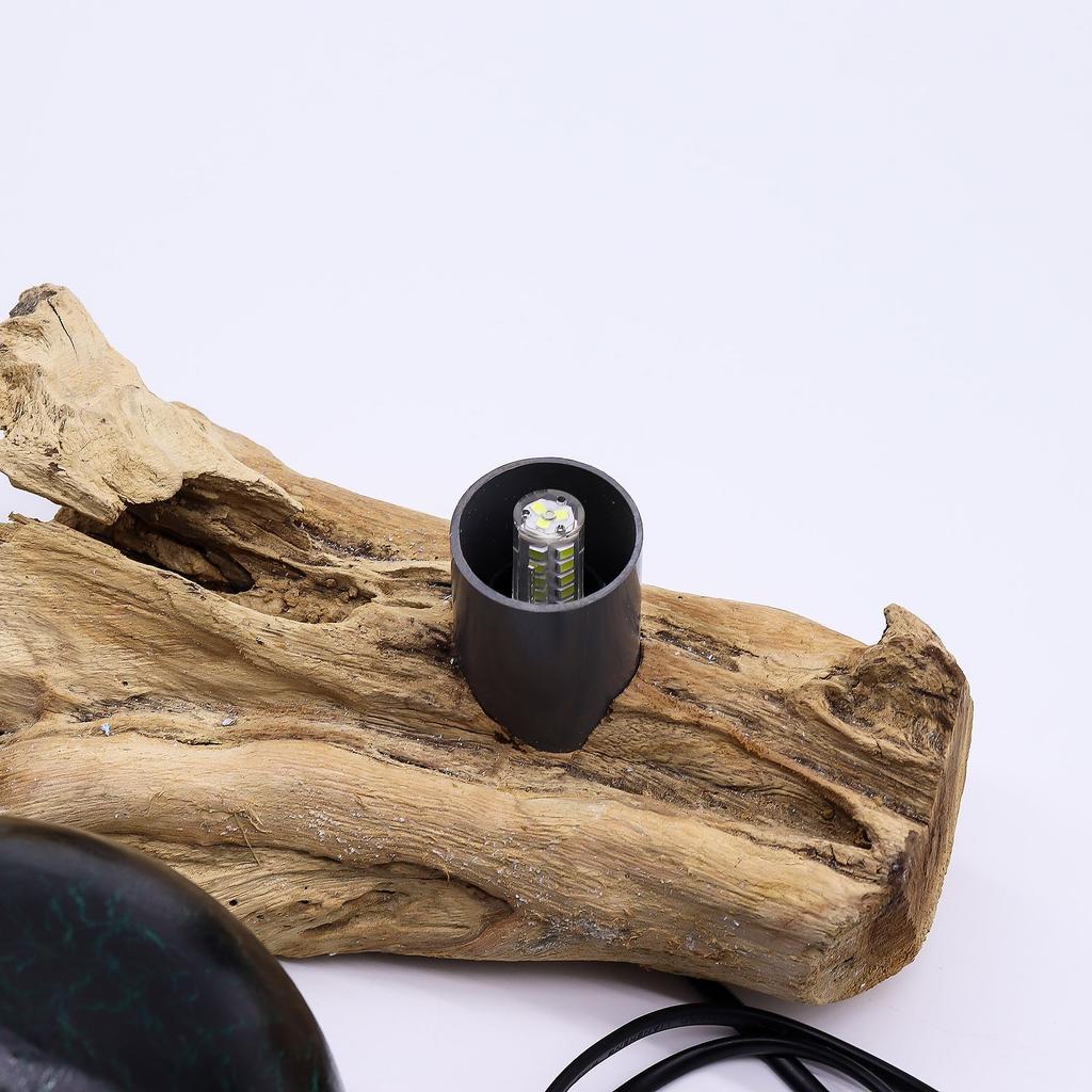 Lampada DriftGlow Paralume Verde Smeraldo Crepato