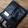 NZPJ Retro Genuine Leather Men's Handbag Top Layer Cowhide Vertical Briefcase Casual Business One Shoulder Messenger Laptop Bag