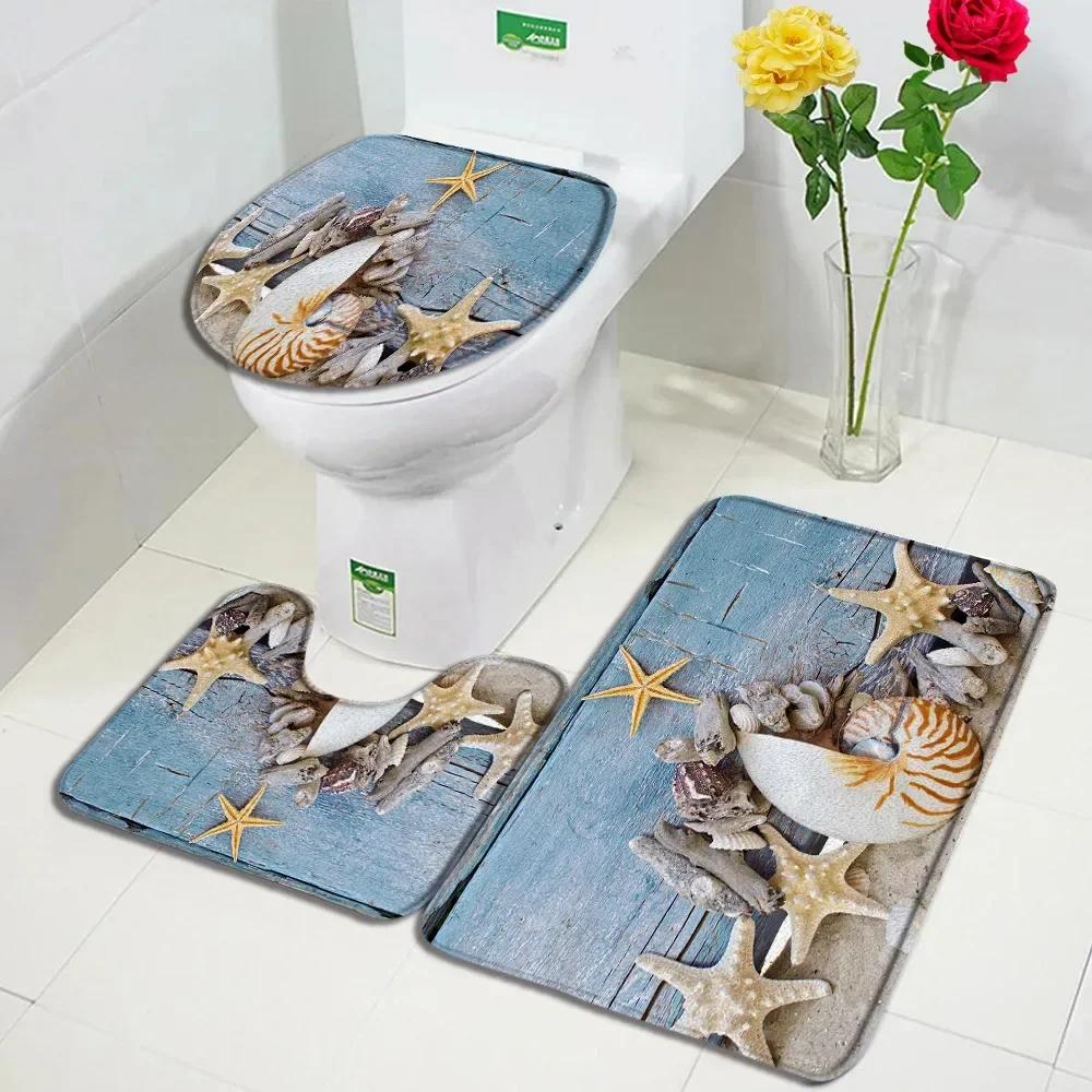 Абстрактные мраморные коврики для ванной, наборы, современные геометрические золотые линии, синяя текстура, узор, декор для ванной комнаты, ковер, нескользящий коврик, чехол для унитаза