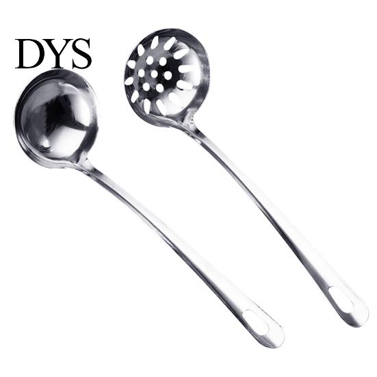 Hot Pot Spoon Soup Ladle Colander High Temperature Resistant Long Handle Stainless Steel Hanging Scoop for Kitchen