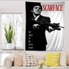 Movie SScarfaceS Cartoon Tapestry Art Science Fiction Room Home Decor Wall Hanging Sheets