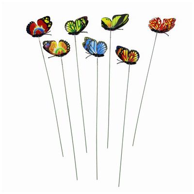 50Pcs Garden Simulation Animal Stick Ornaments Fairy Lawn Outdoor Yard Stakes Decoration Random Color