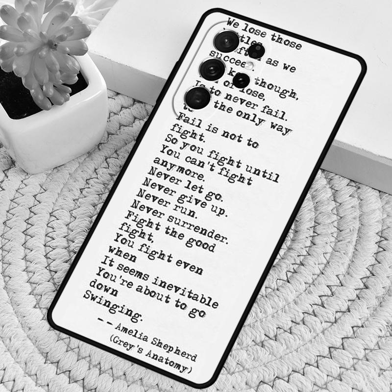 

American TV Greys Anatomy Nurse doctor Phone Case for Samsung Galaxy note 10 pro S26 Ultra S23 S24 FE S25 S21 S22 PLUS Cove Galaxy S21+ 5G