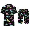 Psychedelic Magic Mushroom Men Sets Printed 3D Print Casual Shirt Beach Shorts Oversized 2Pcs Set Vacation Hawaiian Man Suits