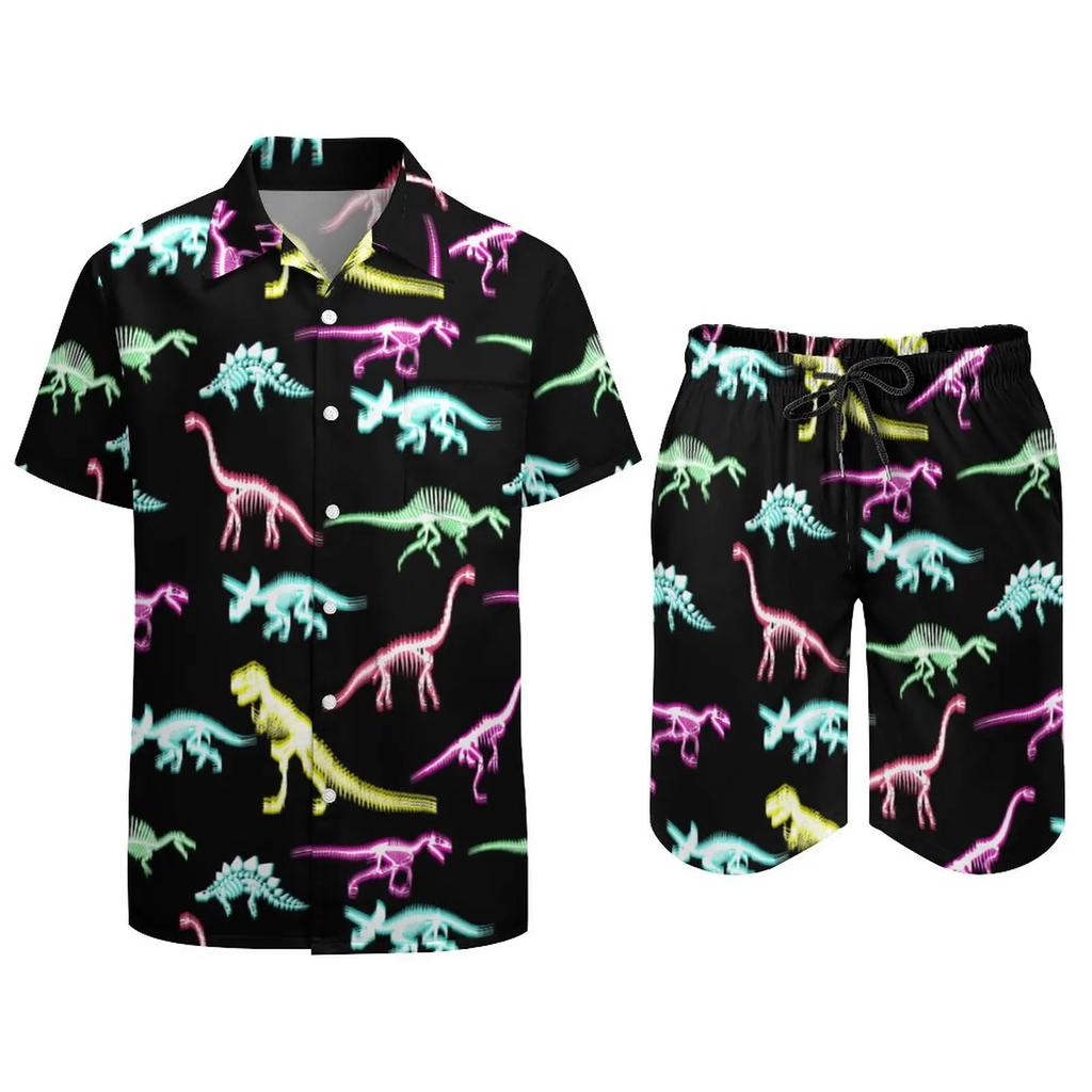 Psychedelic Magic Mushroom Men Sets Printed 3D Print Casual Shirt Beach Shorts Oversized 2Pcs Set Vacation Hawaiian Man Suits