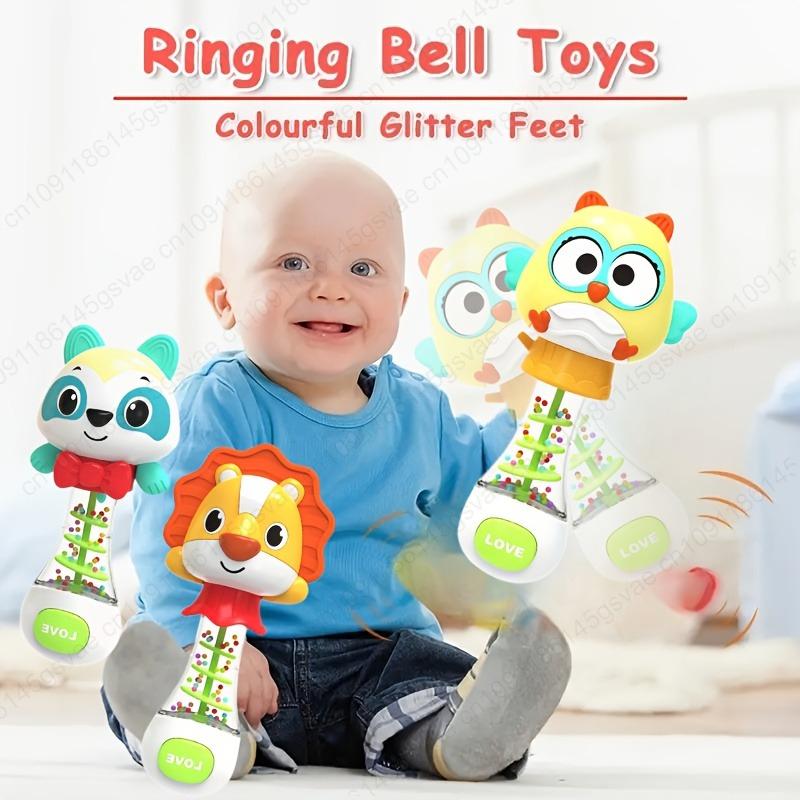 Cute animal Hand Cranked Bell - Early Childhood LearningToy That Enhances Grip Strength Promotes Visual And Auditory Development