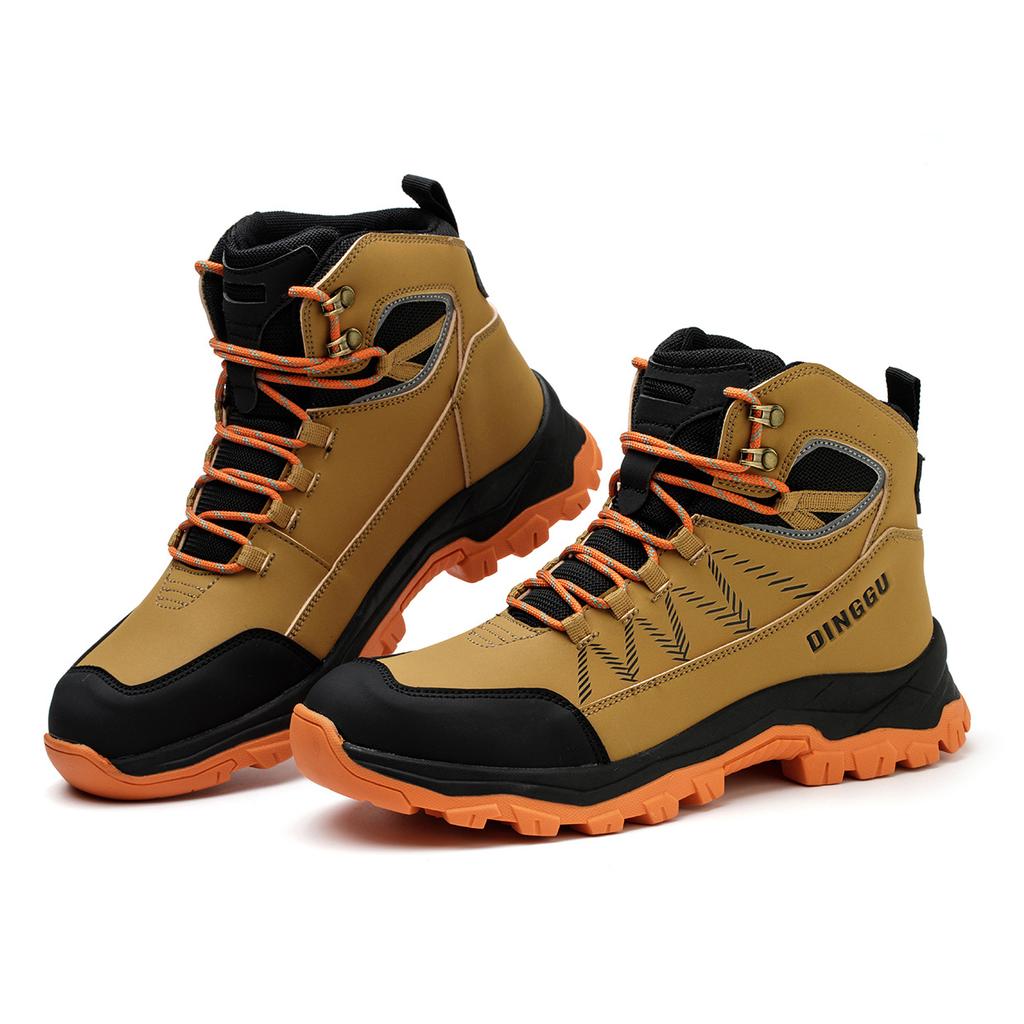 Comfortable Safety Shoes for Men With Anti-Slip Rubber Sole Steel Toe Work Boots for Factory Workers Indestructible Men Boots