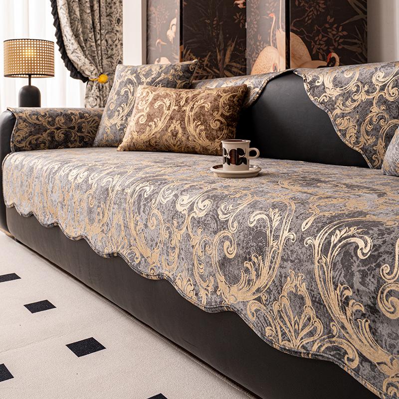 Foreign Trade Export Dutch Velvet Sofa Cushion Light Luxury High-End Non-Slip Seat Cushion Four-Season Universal Sofa Cover Cover Cloth
