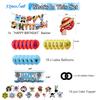 Pirate King Birthday Party Decoration Set Skull Flag Cake Topper Balloon Combo Party Decorations Color Set Flag 18 Balloons 16 Cake Forks 2 Black