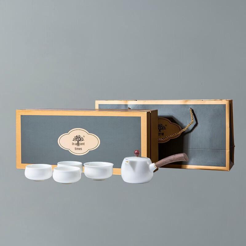 Premium Qing Dynasty Style White Porcelain Tea Set