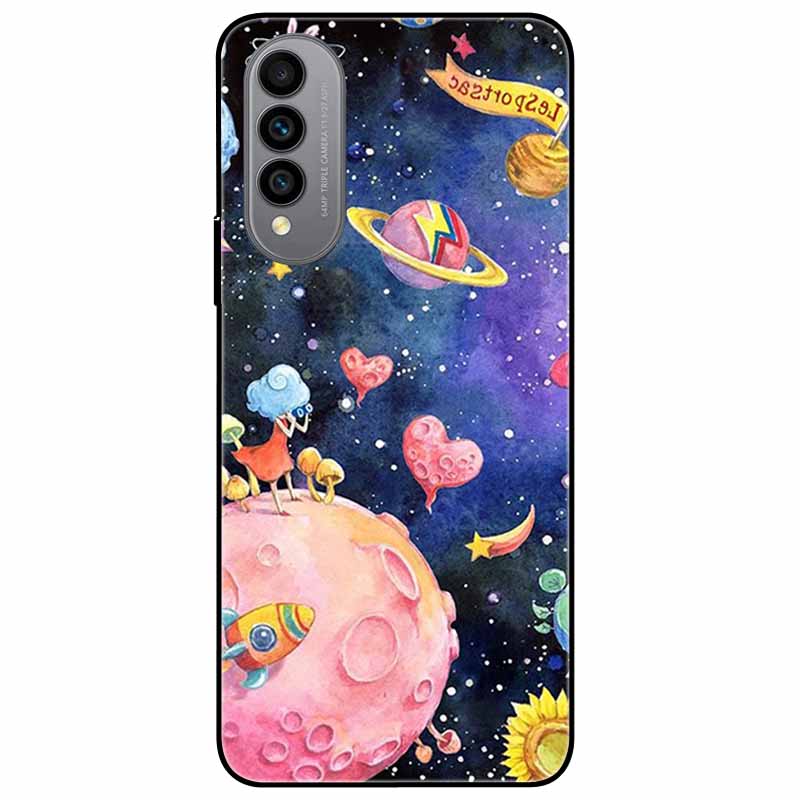 Pentru Wiko T50 Carcasă T 50 4G Huse TPU Silicon Negru Carcasă Lună Înstelată pentru Wiko T50 Carcasă WikoT50 Rezistentă la Șocuri Moale Desene Animate 6.6''