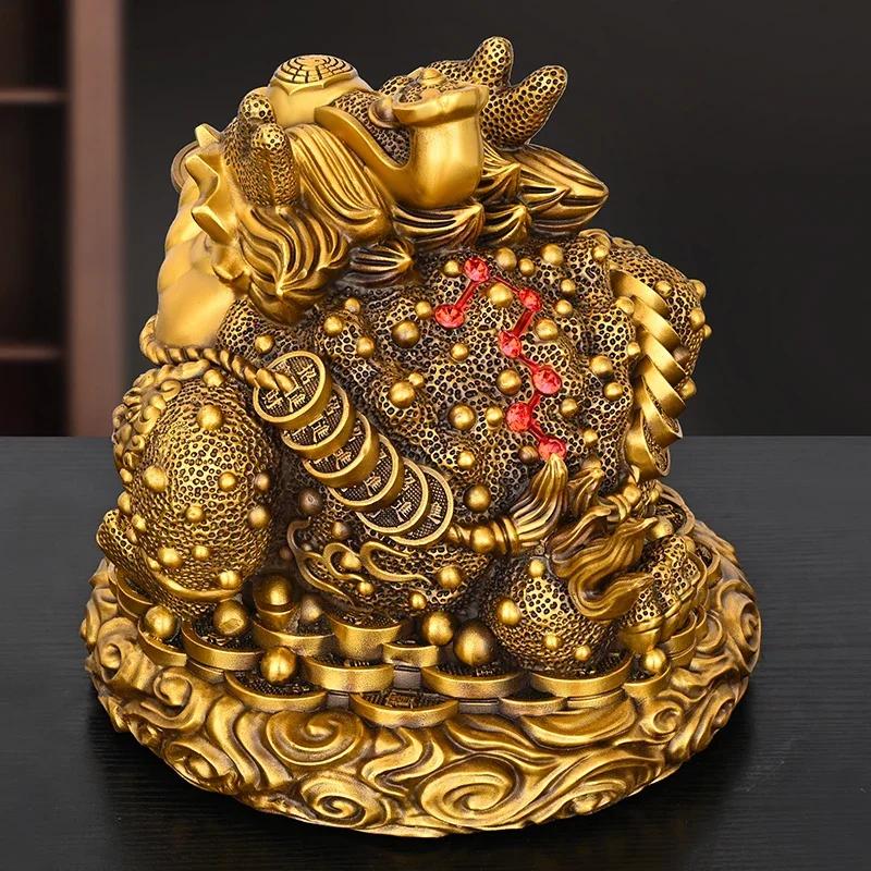 Feng Shui Kupferkröte Ornament Ruyi Kröte Dreibeinig Wohnzimmer Geschäft Schreibtisch Dekoration