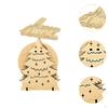 Wooden Christmas Tree Centerpiece Bookshelf Figure Table Kitchen Cabinet Holiday Collectible