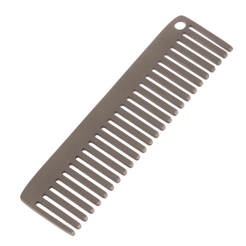 

Маленькая расческа из титанового сплава, портативные расчески, аксессуары для кемпинга, брелок, уличный маленький инструмент Wide-tooth comb