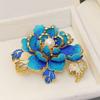 Dateless Peony Inspired Brooch Pin With Metallic Alloy Base Pearls Embellishment Unique Lapel Pin For Women Outfits
