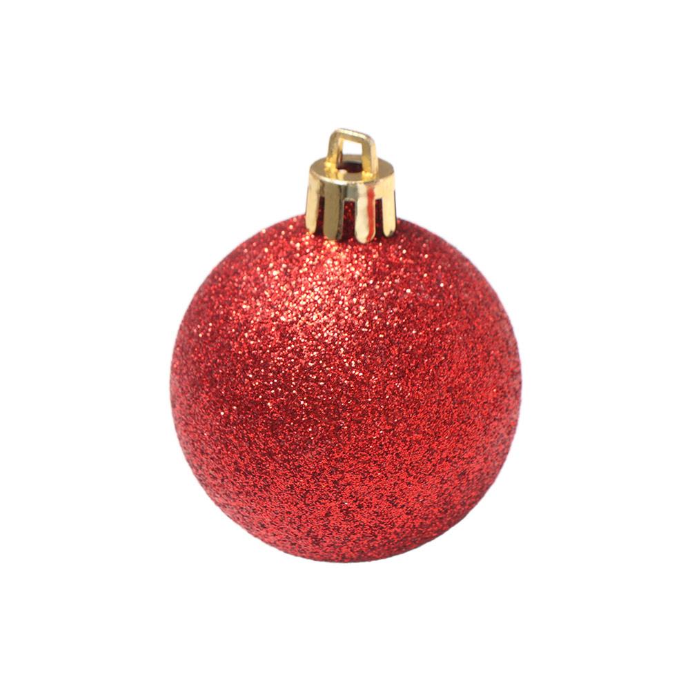 42Pcs Colorful Electroplated Christmas Hanging Balls Happy New Year Decoration