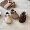 Kids Winter Fuzzy Slippers With Warm Lined Indoor Shoes Girls Soft Sole Toddler To Kid Sizes