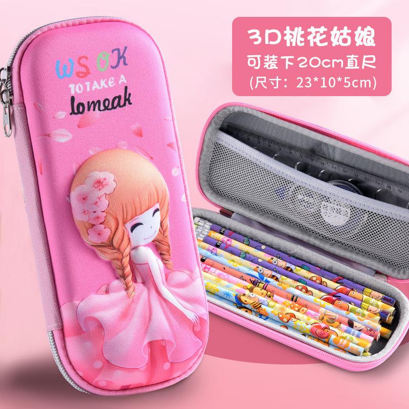 25 New children's pencil case 3D three-dimensional stationery box Primary school students large-capacity multi-functional EVA pencil case stationery