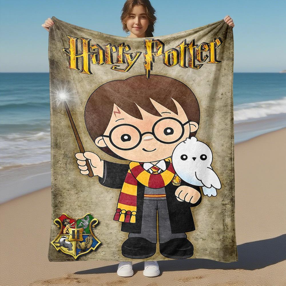 1 Stück Harry Potter, Hogwarts, Hedwig Outdoor Flanell Überwurfdecke Ganzjahres Weiche Wärme, Heimdekoration 1031165