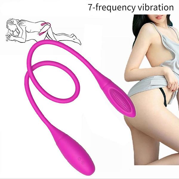 Rechargeable Dual Vibrator 10 Speeds Double Head Jump Egg Bullet Dildo Vibrator Adult Sex Toy For Couple Men Women